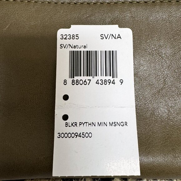 COACH Bleecker Python Mini Messenger Sv/Natural Olive - Picture 6 of 16